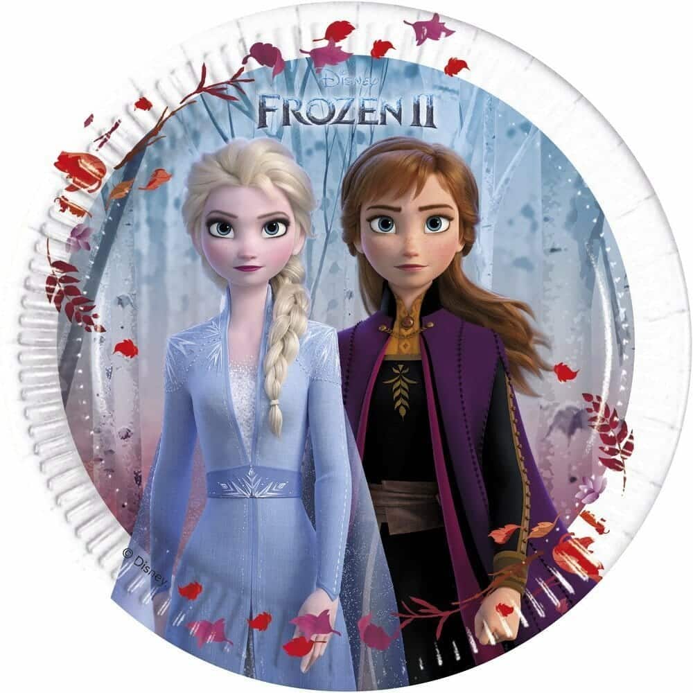 Disney Frozen 2 Paper Plates (20cm) - 8pk - Disney Frozen 2 Paper Plates (20cm) - 8pk -
