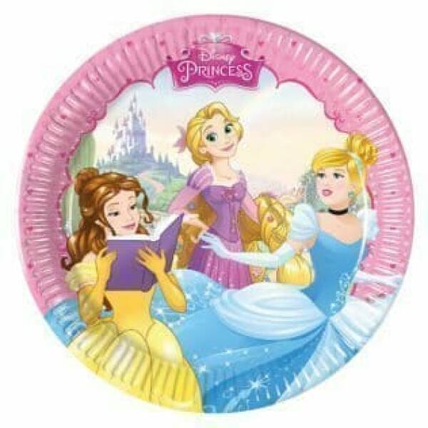 Princess Dreaming Paper Plates Medium  20cm  - 8pk