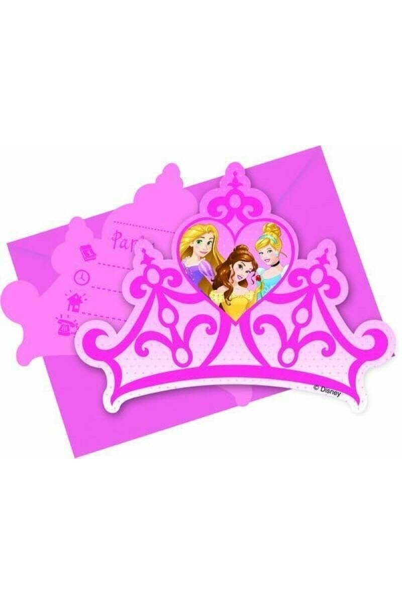 Princess Dreaming Die-cut Invitations & Envelopes  - 6pk
