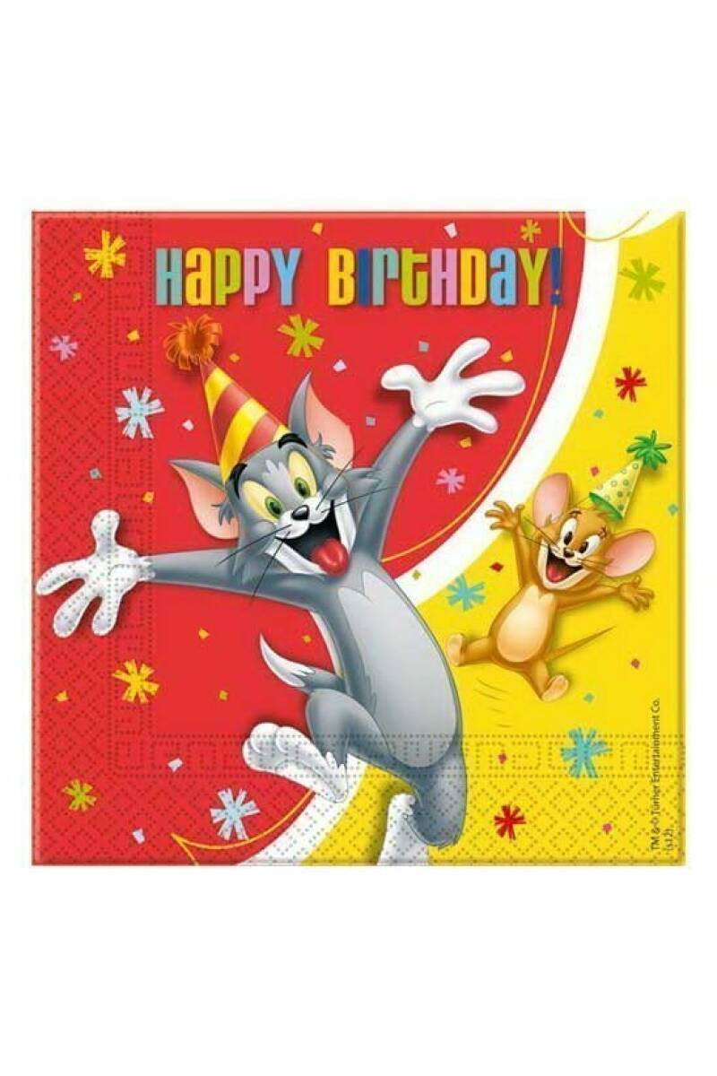 Tom & Jerry Party Napkins 33cm x 33cm - 20pk