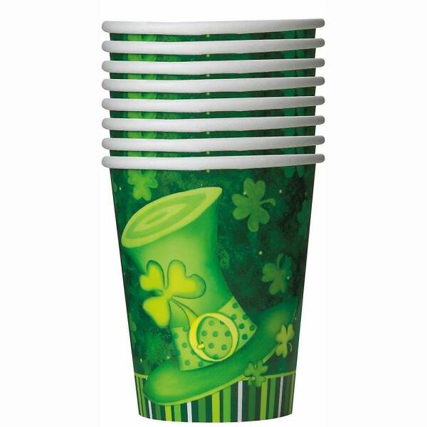 St Patrick's Day Paper Cups (270ml) - 8pk