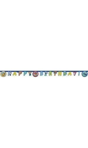 Super Wings "Happy Birthday" Die-cut  Banner  - 1pk