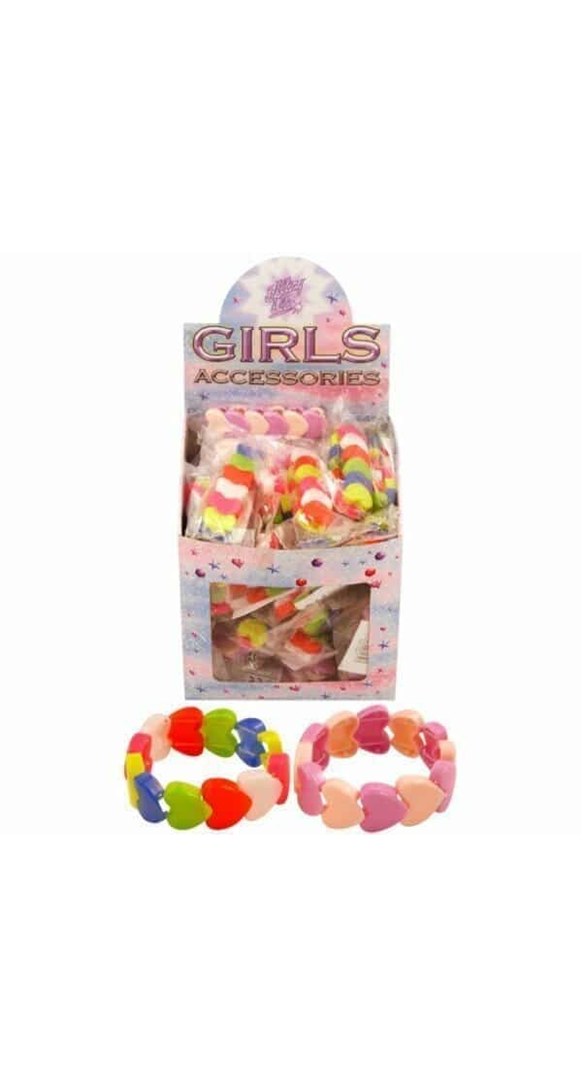 Bracelet Multi Coloured Heart Shape - One Size