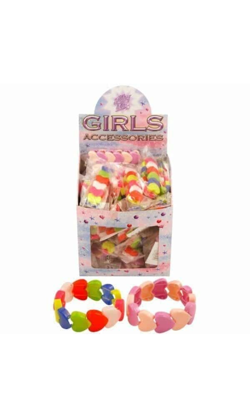 Bracelet Multi Coloured Heart Shape - One Size