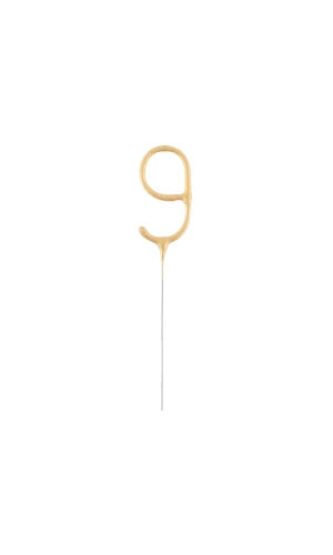Golden Numerical Sparkler Number 9