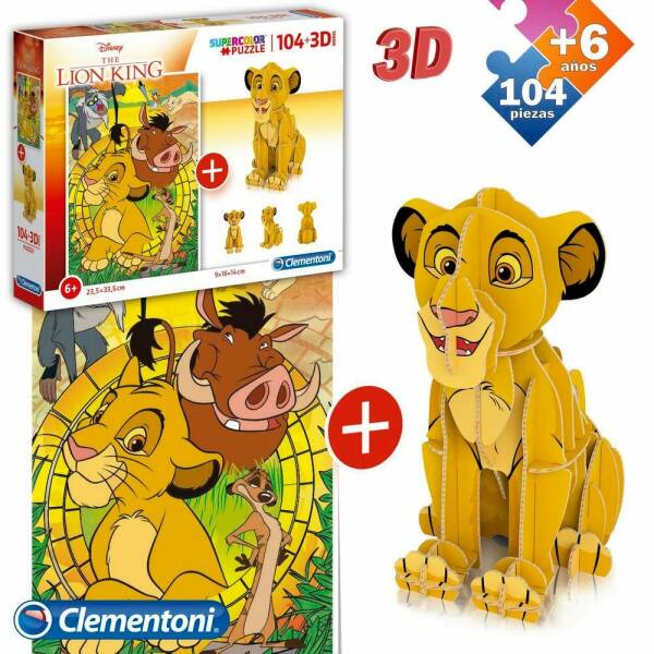Disney The Lion King Puzzle With 3D Model - 104pcs