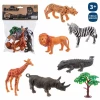S/6 WILD ANIMAL WITH ACCESSORIES VINYL 16 CM