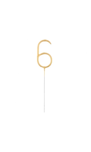 Golden Numerical Sparkler Number 6