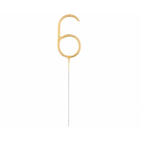 Golden Numerical Sparkler Number 6