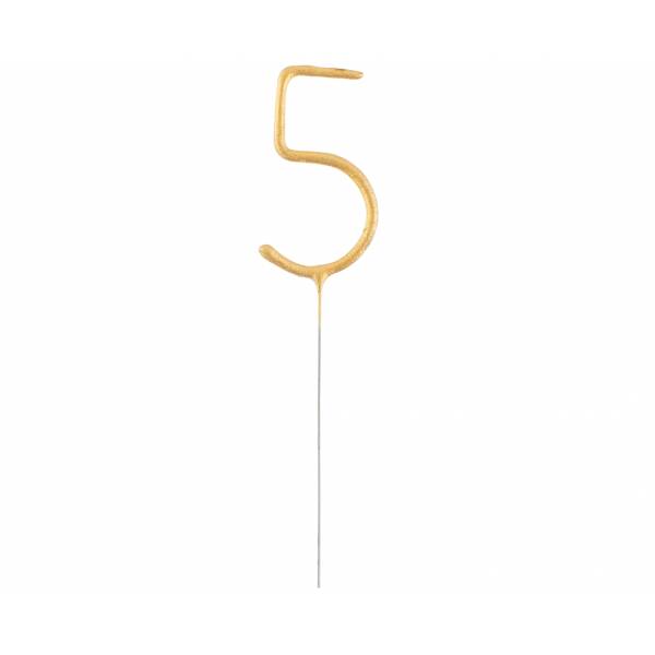 Golden Numerical Sparkler Number 5