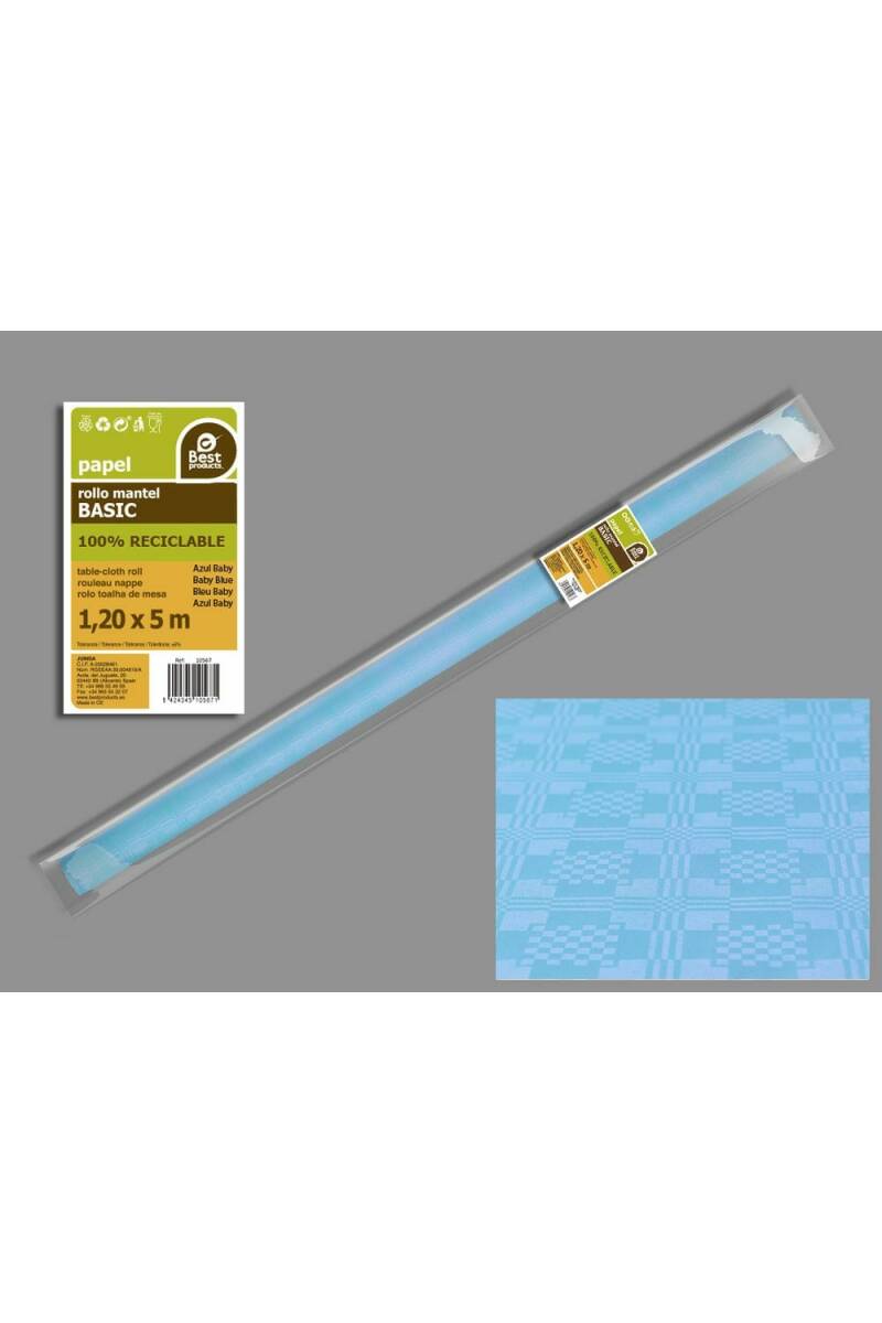 Paper Table Cover Roll 1.2m x 5m - Light Blue