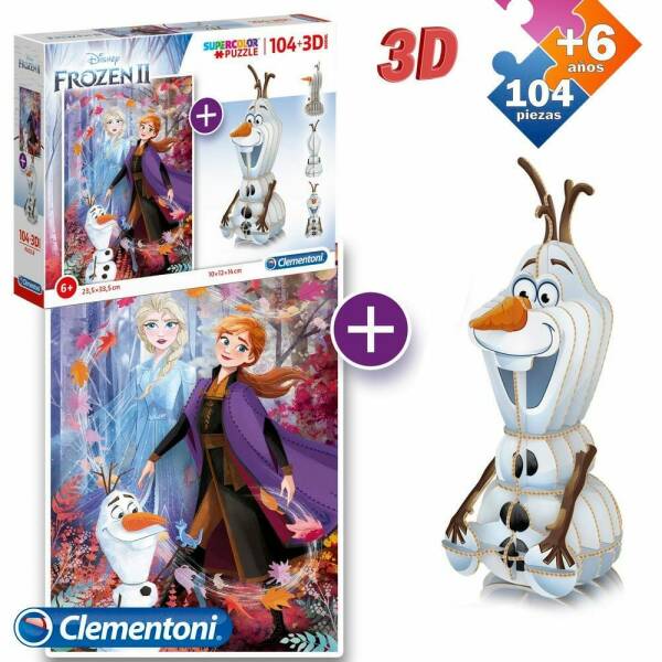 Jigsaw Puzzle With 3D Model Frozen 2 - 104pcs