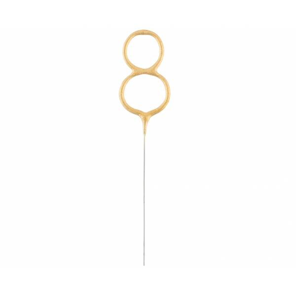 Golden Numerical Sparkler Number 8