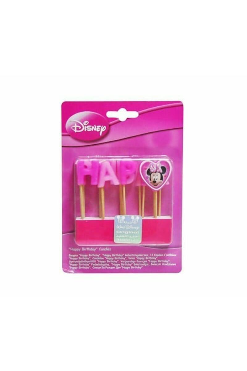 Disney Minnie Mouse "Happy Birthday" Toothpick Candles  - pk