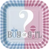 Gender Reveal Boy or Girl Large Plates 22.2cm - 8pk