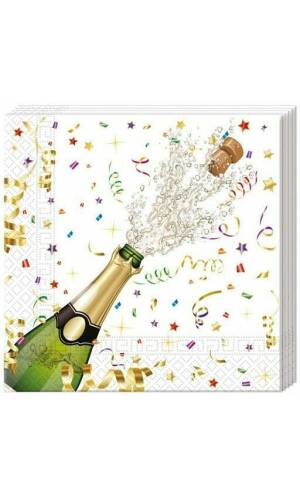 Sparkling Celebration Paper Napkins 33x33cm - 20pk
