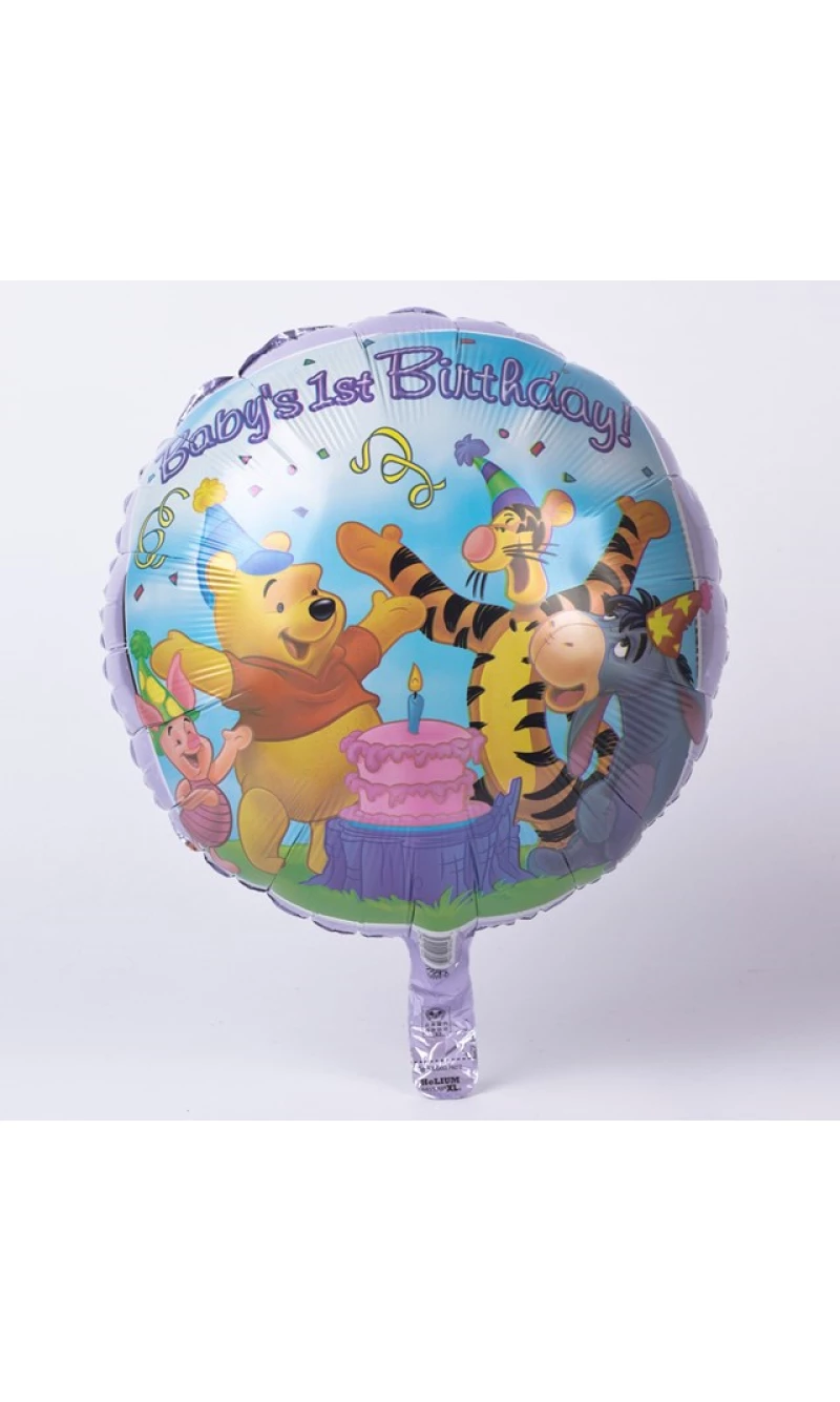 Winnie The Pooh Happy Birthday Round Foil Balloon 17"