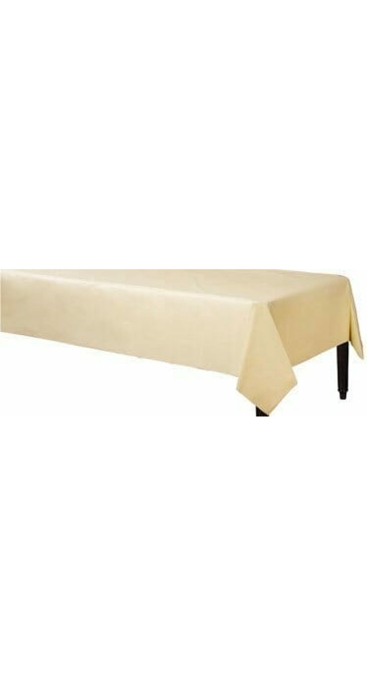 Vanilla Crème - Plastic Table Cover 137 x 274cm