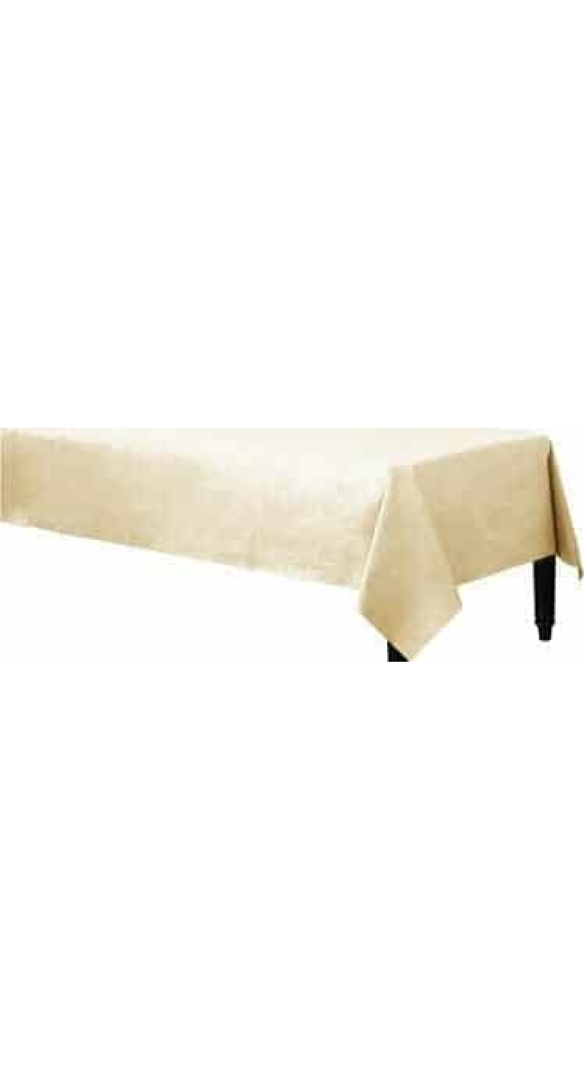 Vanilla Crème - Paper Table Cover (Plastic Lined) 137 x 274cm