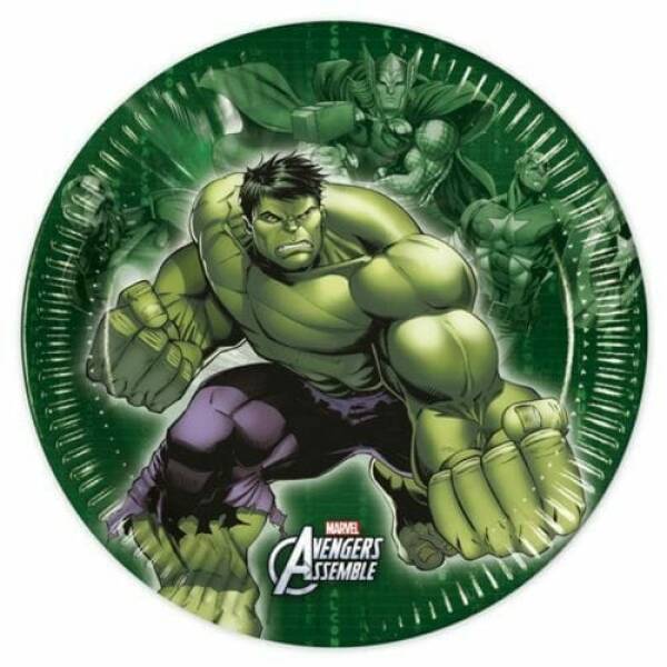 Avengers Hulk Paper Plates 19.5cm - 8pk