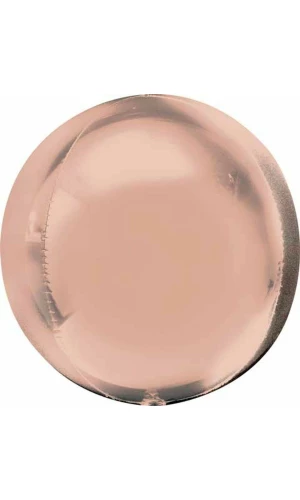 Rose Gold Orbz Balloon - (38cm x 40cm - 15'' x 16'')