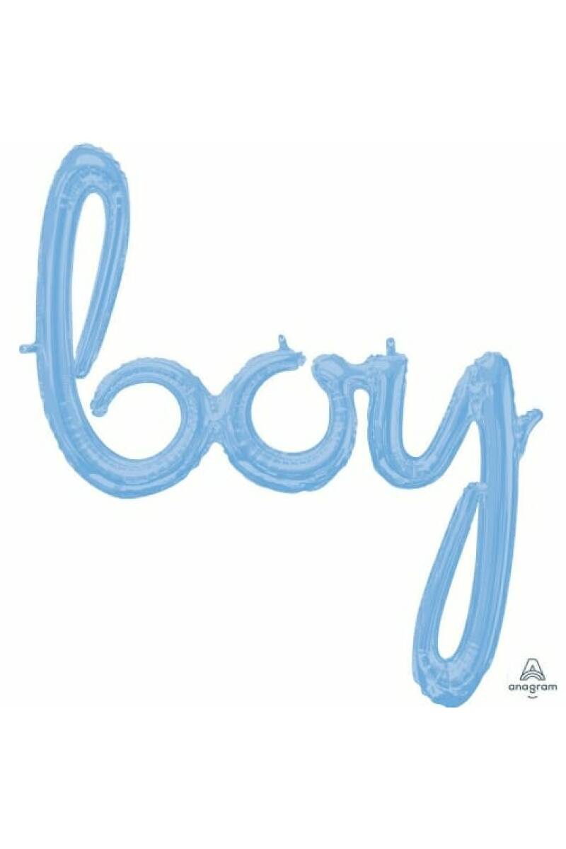 Baby Blue Phrase ”Boy” Foil Balloon – 29” x 32”