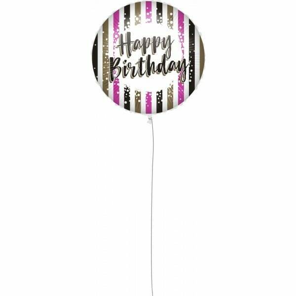 Celebration Pink Round Foil Balloon - 18'' (46cm)