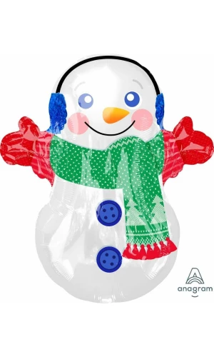 Adorable Snowman Junior Shape Foil Balloon 18'' x 21''
