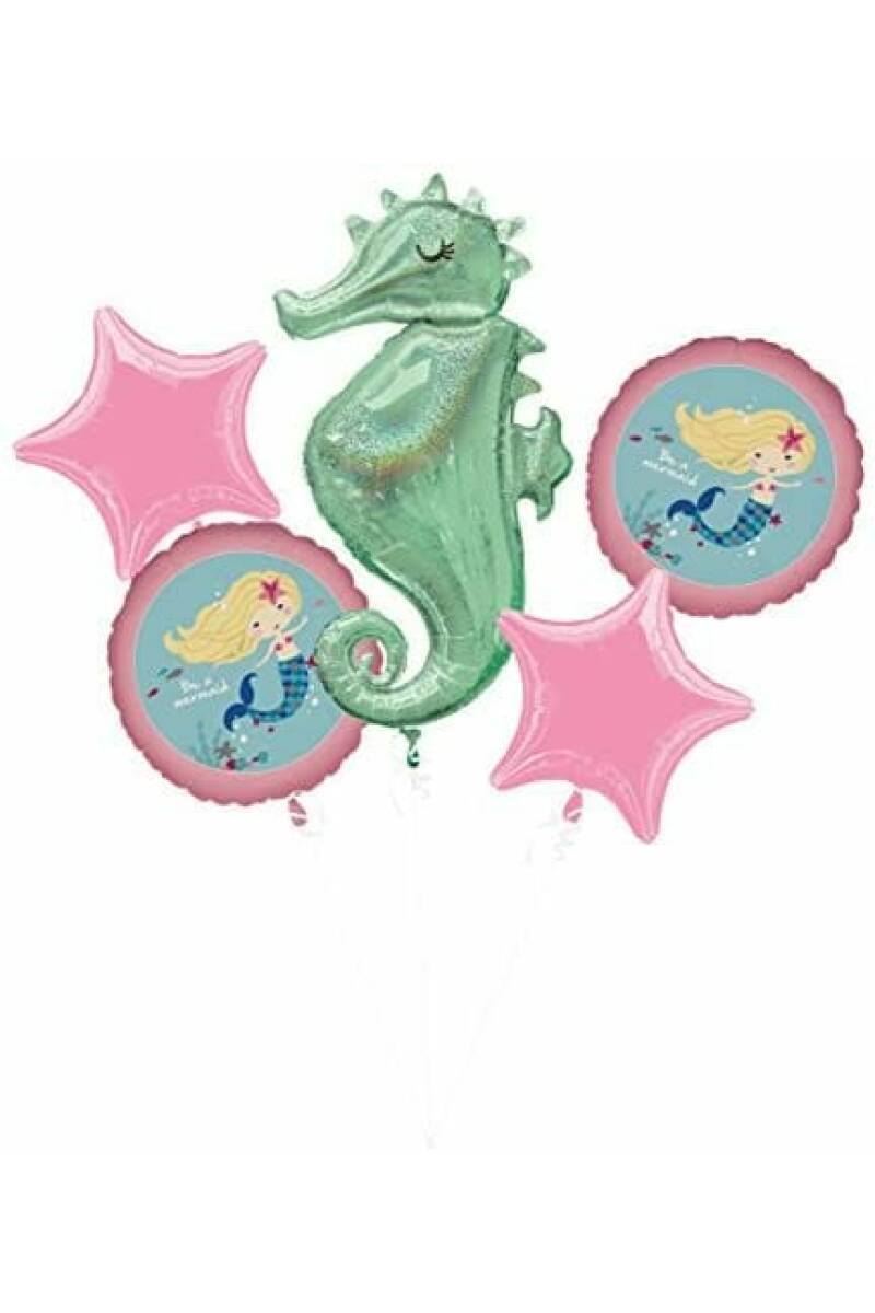Be A Mermaid Foil Balloon Bouquet - 5pk