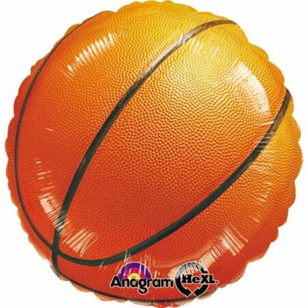 Basketball Round Foil Balloon - 17'' (43cm)