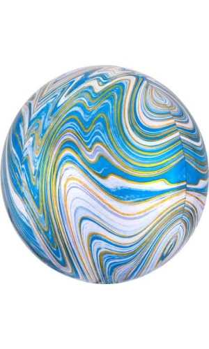 Marblez Blue Orbz Foil Balloon – 38cm x 40cm