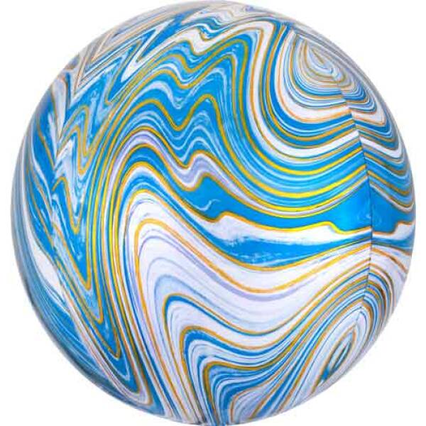 Marblez Blue Orbz Foil Balloon – 38cm x 40cm
