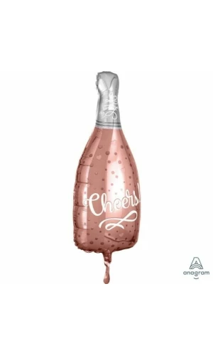 Cheers Rose Gold Junior Shape Foil Balloon - 10'' x 26''