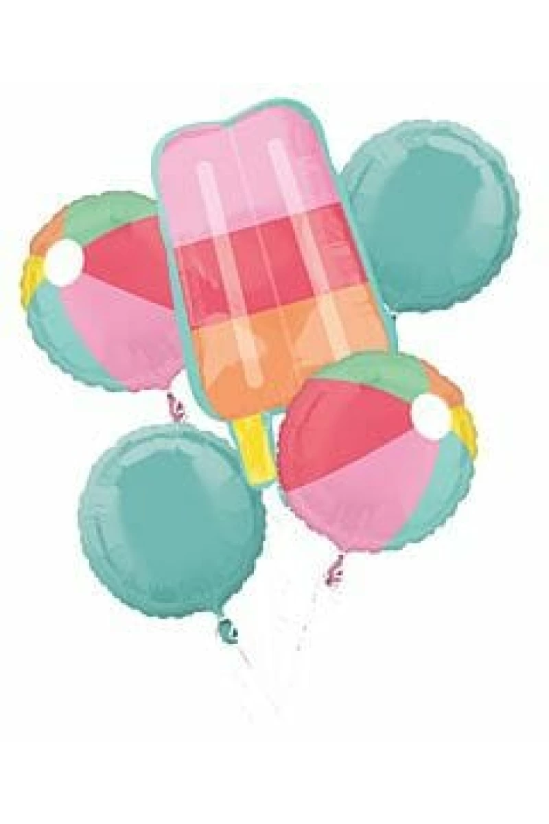 Just Chillin' Foil Balloon Bouquet - 18" x 30" 5pk