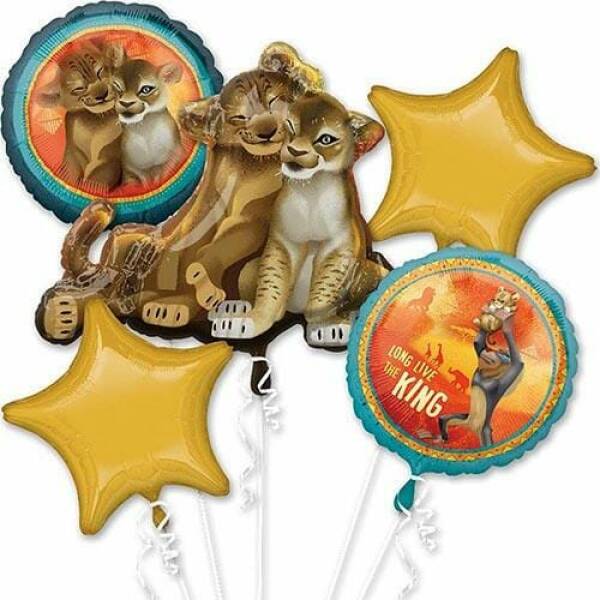 Lion King Foil Balloon Bouquet - 5pk