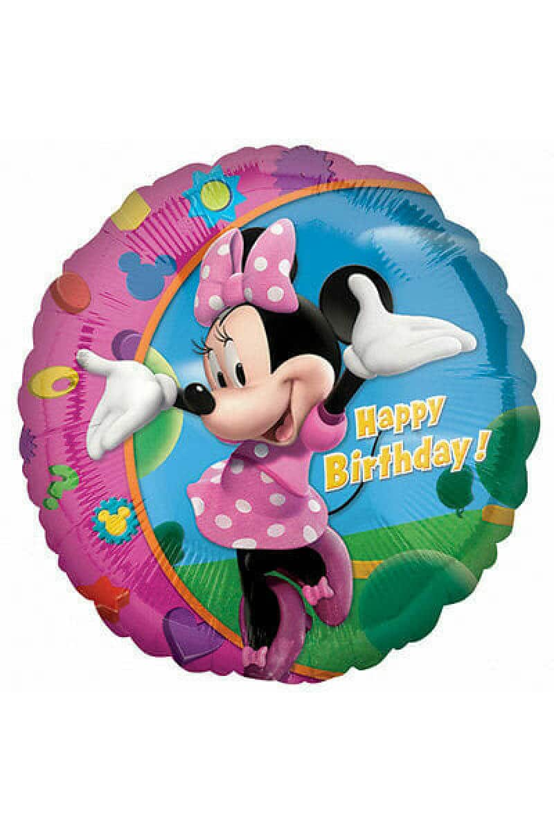 Minnie Mouse Happy Birthday Foil Balloon - 17" (45cm)