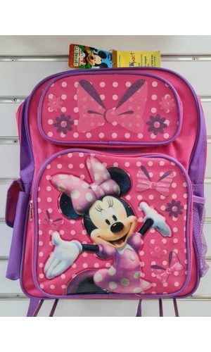 Minnie Mouse Pink & Purple Polka Dot Backpack - 42x35cm