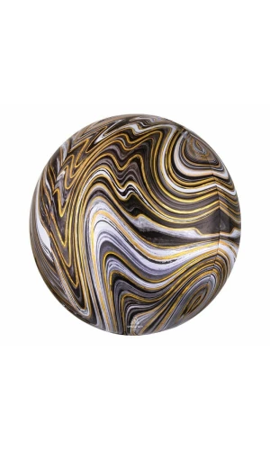 Marblez Black Orbz Foil Balloon – 38cm x 40cm