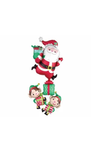 Santa & Elves Giant Foil Multi-Balloon - 29" x 63"