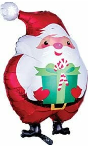 Cheerful Santa Junior Shape Foil Balloon - 14'' x 20''
