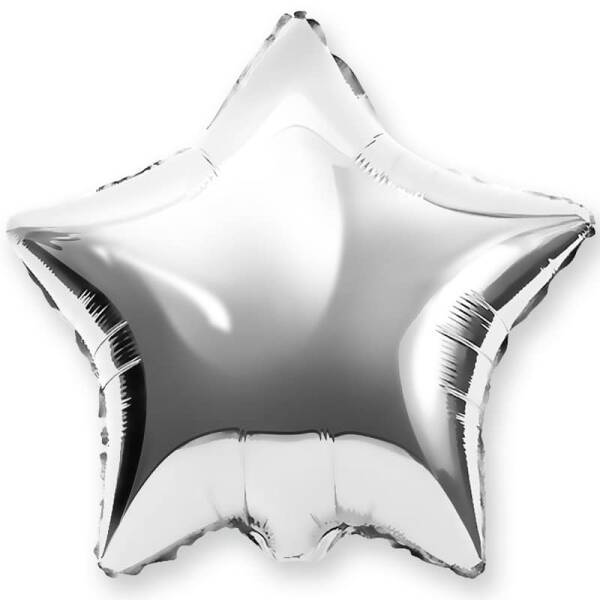 Silver Star Foil Balloon - 18''(46cm)