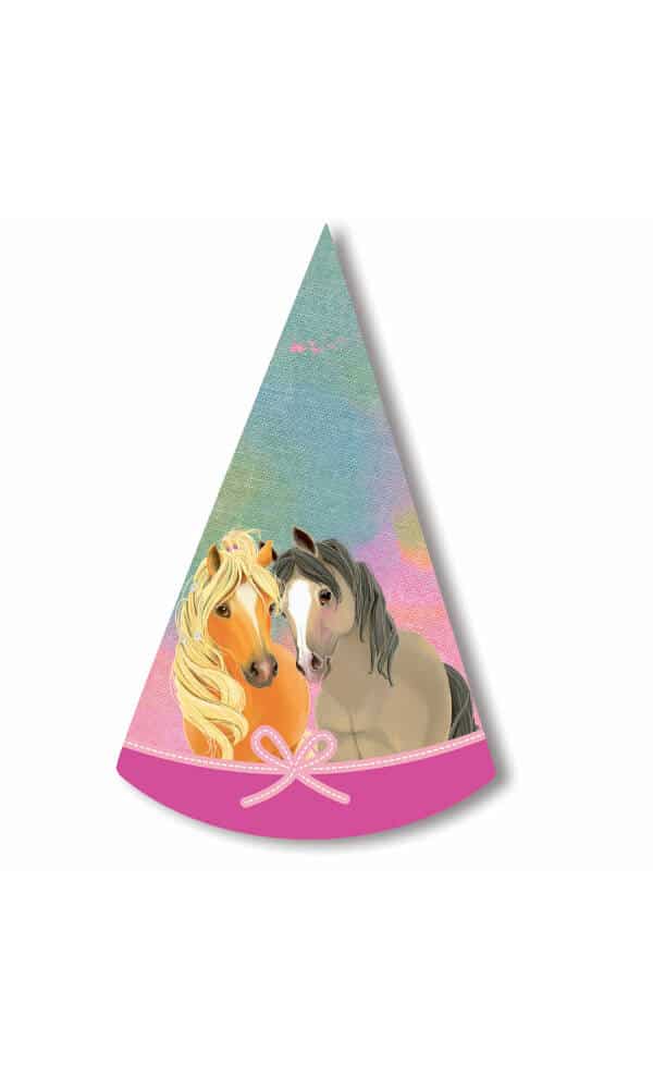 Pretty Pony Party Hats Height 16cm - 8pk