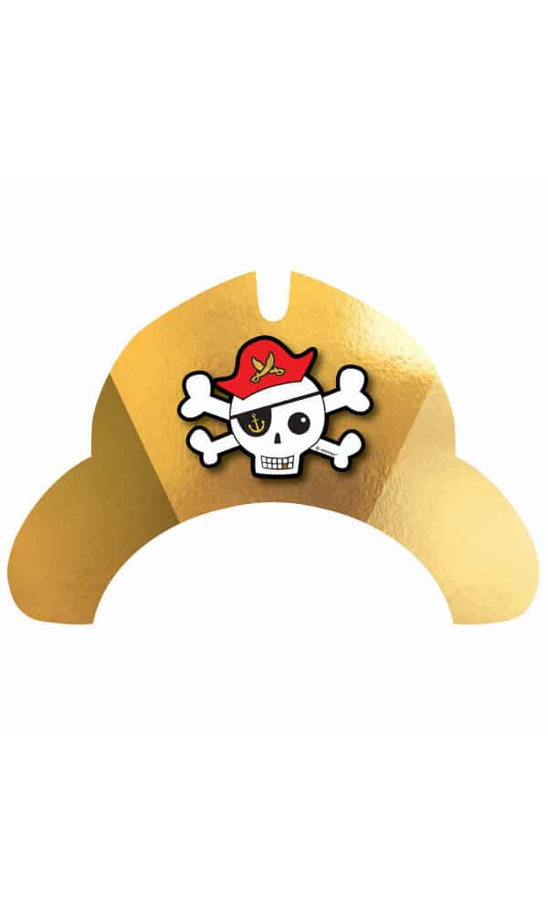 Pirates Map Party Hat - 8pk