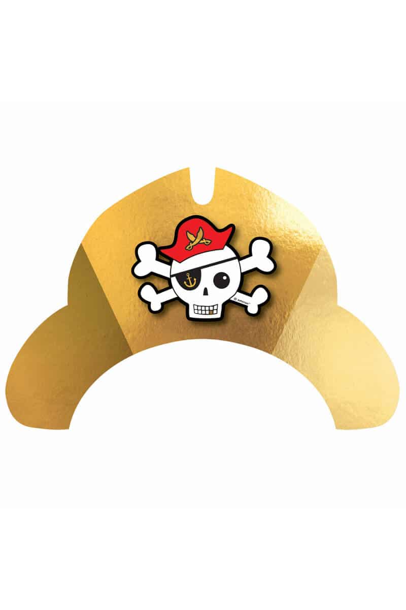Pirates Map Party Hat - 8pk