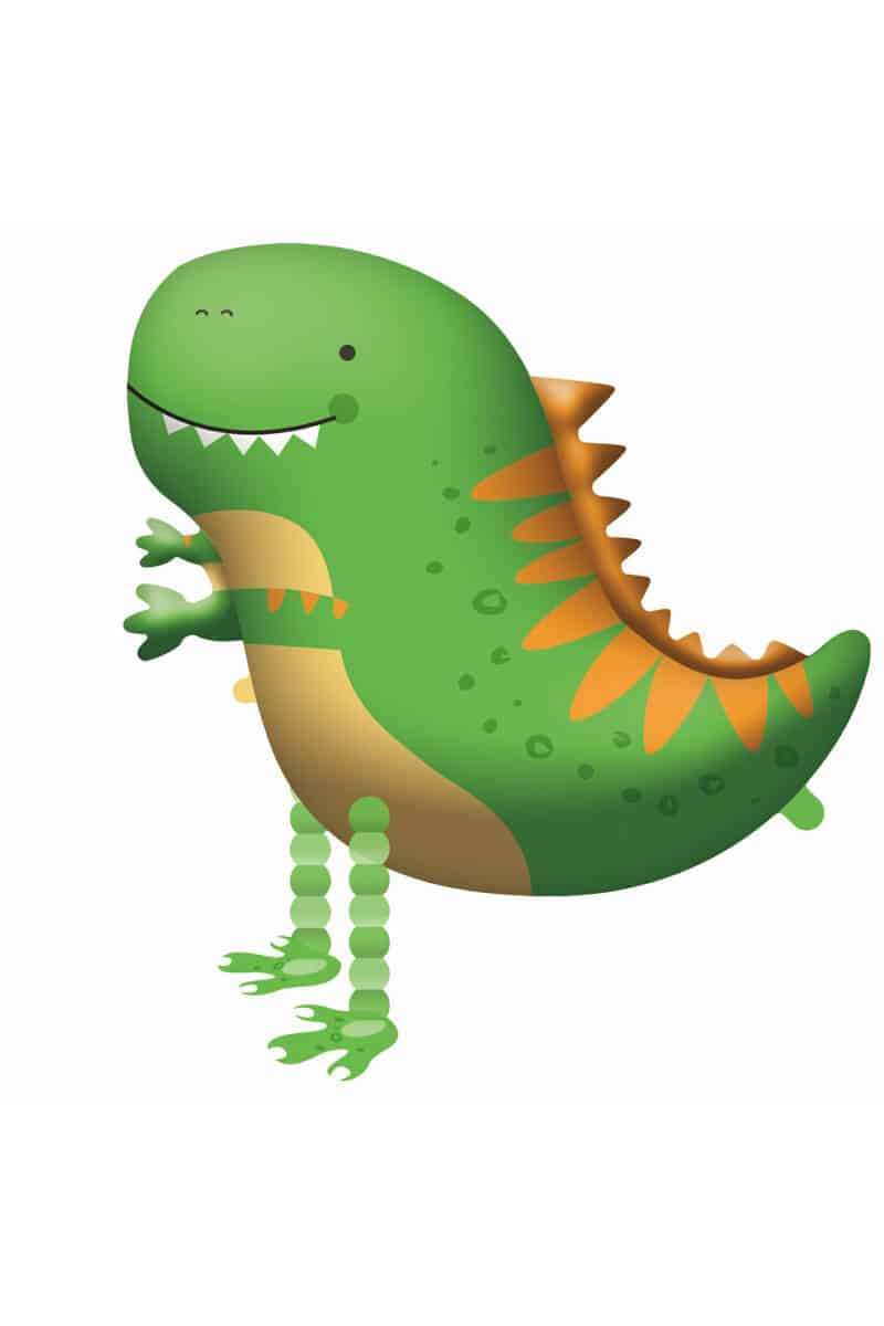 Walking Balloon Buddies Dinosaur Foil Balloon - 65cm x 75cm