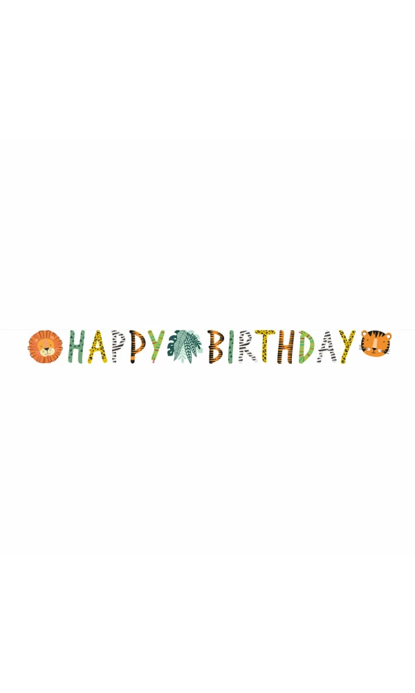 Get Wild Paper Letter Banner - 180 x 15cm