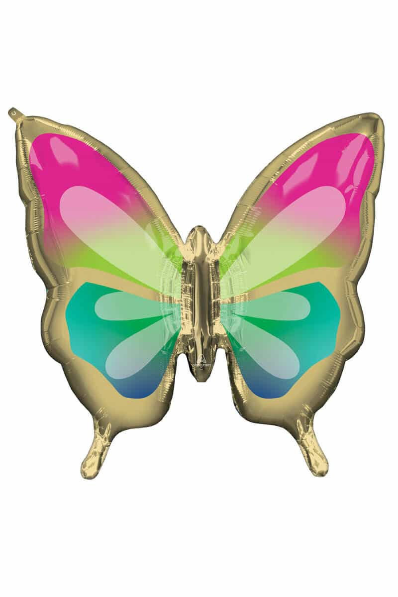 SuperShape Beautiful Tropical Butterfly Foil Balloon - 76cm x 71cm