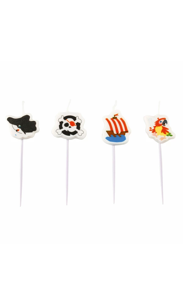 Pirate Mini Candles Height 6.7cm - 4pk
