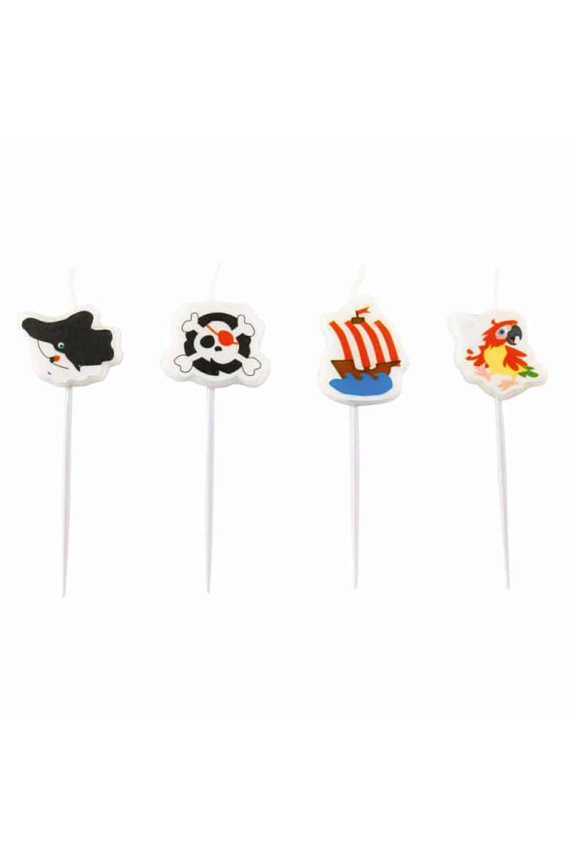 Pirate Mini Candles Height 6.7cm - 4pk