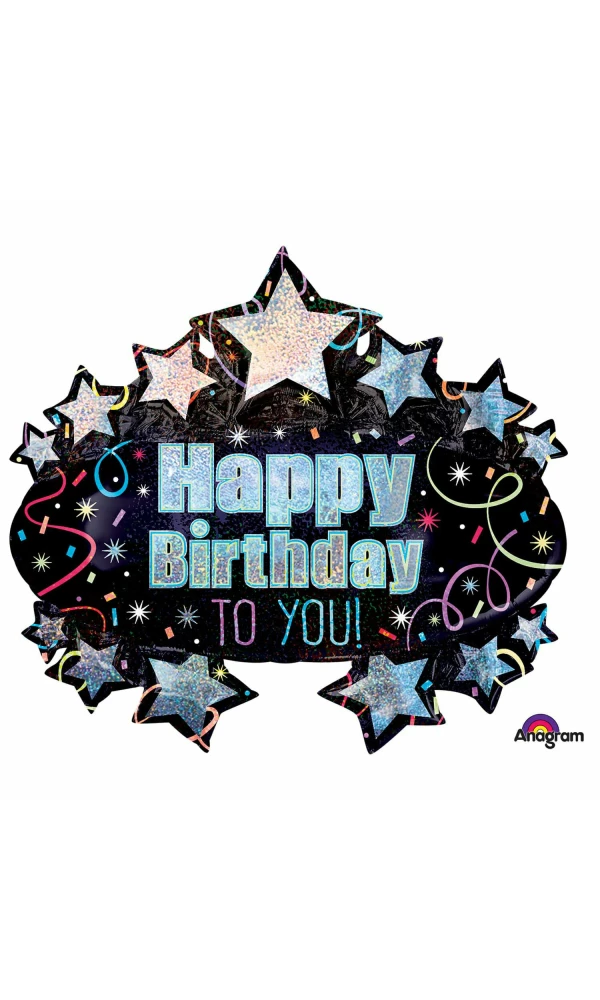 SuperShape "Brilliant Birthday Marquee" Foil Balloon - 78cm x 71cm